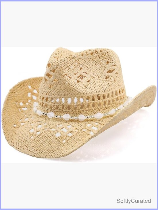 Liliana Gonzalez Handmade Colombian Straw Cowboy Hat Boho Western Beaded Liliana Gonzalez Handmade Colombian Straw Cowboy Hat Boho  main image 3